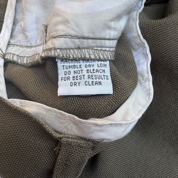 Tommy Bahama 100% Silk Pants 32” x 28” Dark Green Khaki Pleated Cuffed - Picture 7 of 7